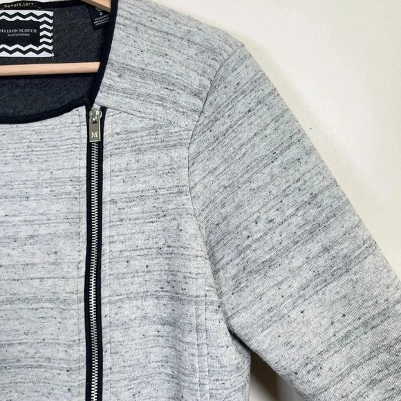 SCOTCH & SODA | MAISON SCOTCH GREY ZIP BLAZER JACKET - Picture 8 of 16